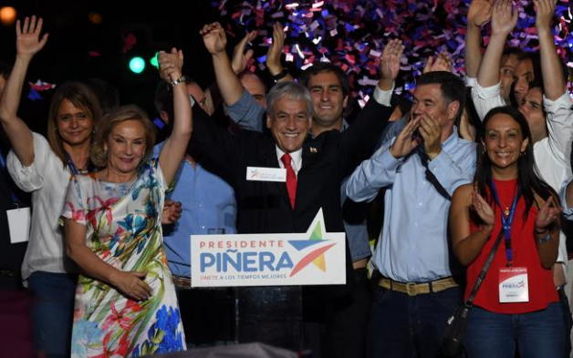 Gana Piñera las elecciones presidenciales en Chile